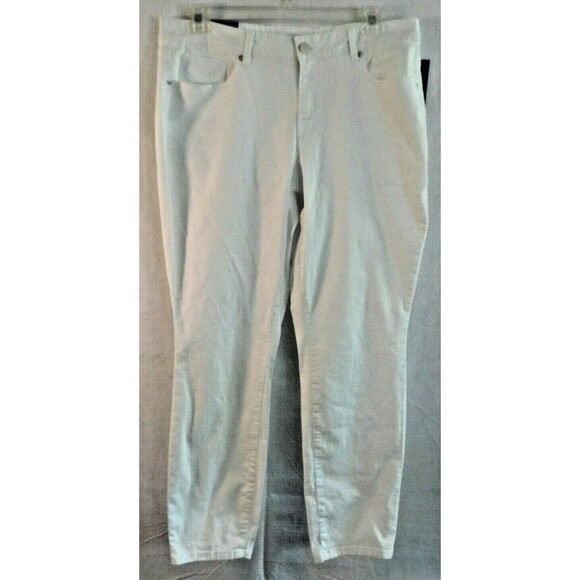 Crown & Ivy Curvy Skinny White Jeans Regular Size 18W - Picture 1 of 6